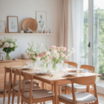 A Scandinavian style dining room.