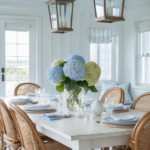 A Hamptons style dining room.