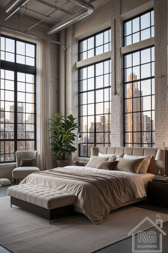 Urban loft bedroom