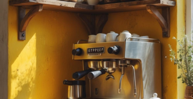 A sunny espresso nook.