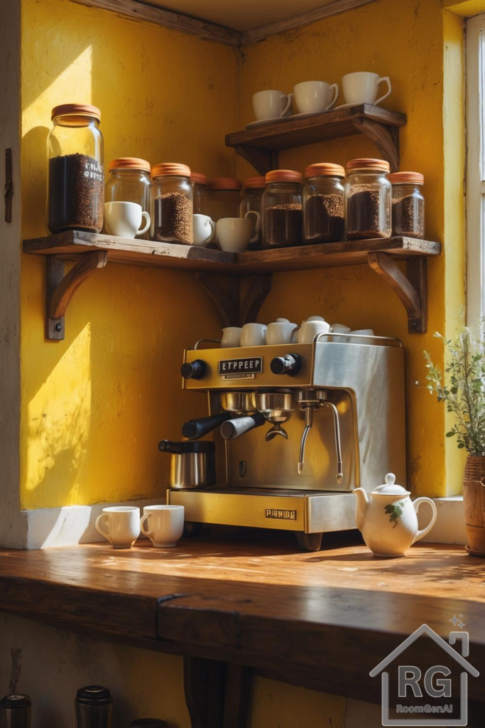 A sunny espresso nook.