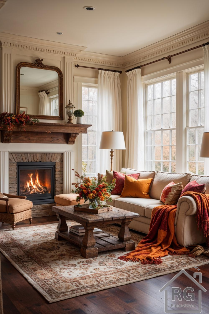 A New England style living room