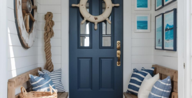 New England nautical entryway.