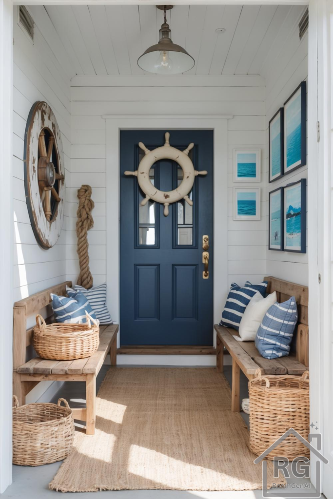 New England nautical entryway.