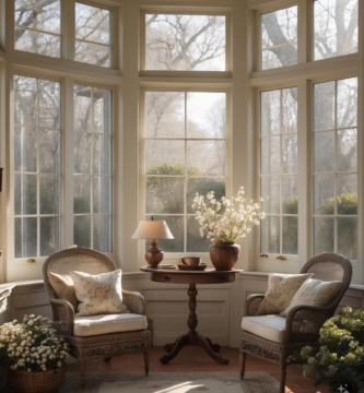 A classic traditional style sunroom.