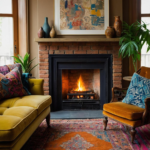 A bohemian style living room.